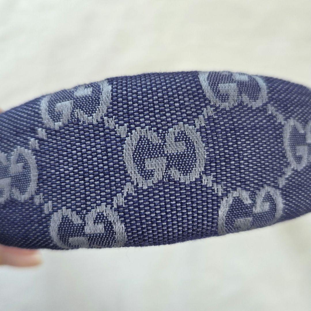 GUCCI カチューシャ ヘアバンド ブルー ネイビー 保存袋