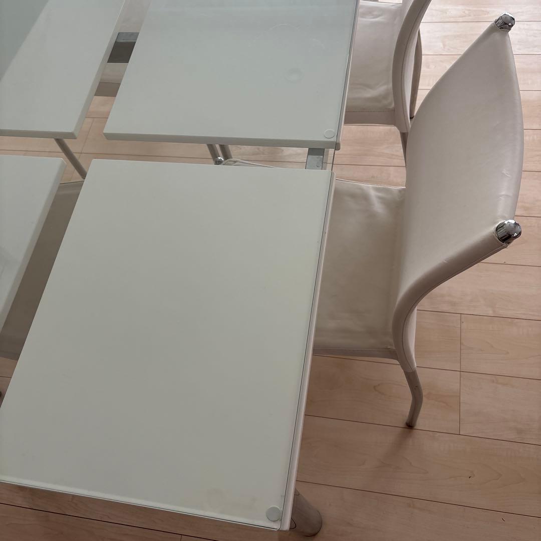 専用です！！！⚠️ ダイニングセット　ガラス ホワイト ダイニングテーブル