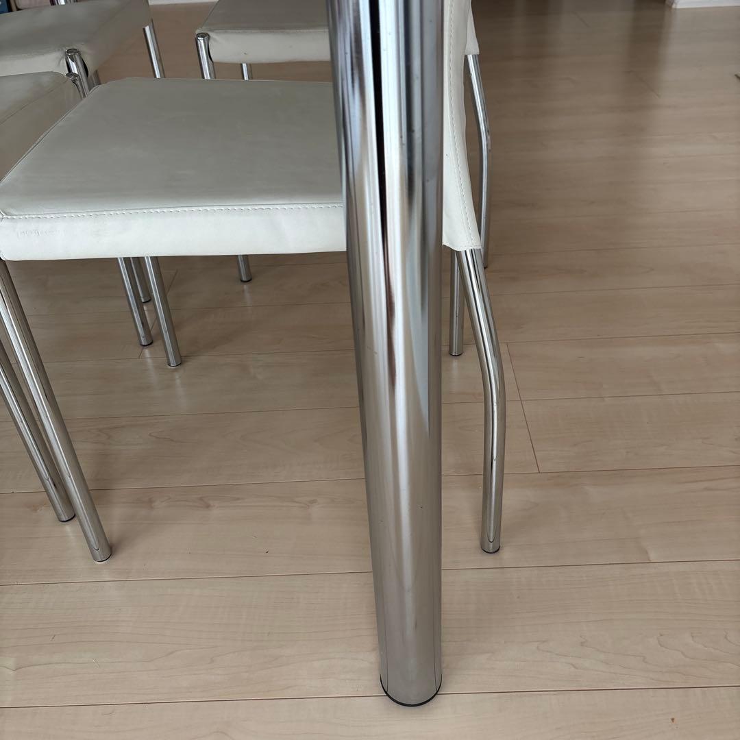 専用です！！！⚠️ ダイニングセット　ガラス ホワイト ダイニングテーブル