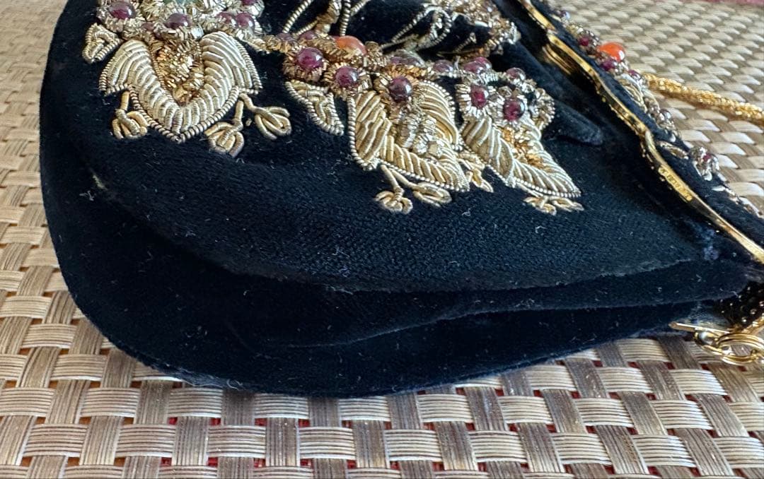 【美品】LUMY はしもと ルミー/ハンドバッグ ビーズバッグ パーティーバック