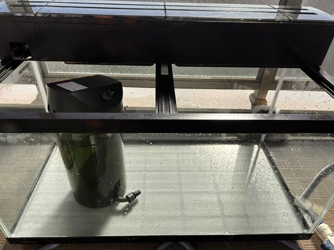 ★au★【引取限定】90cm水槽セット　水槽・上部フィルター