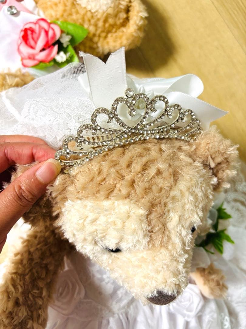 ダッフィー、シェリーメイ ウェディングぬいぐるみセット コスチューム くまセット