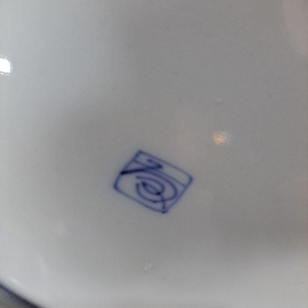 江戸初期　呉須　古伊万里　極上　七宝　楼閣山水図　角渦福　大皿