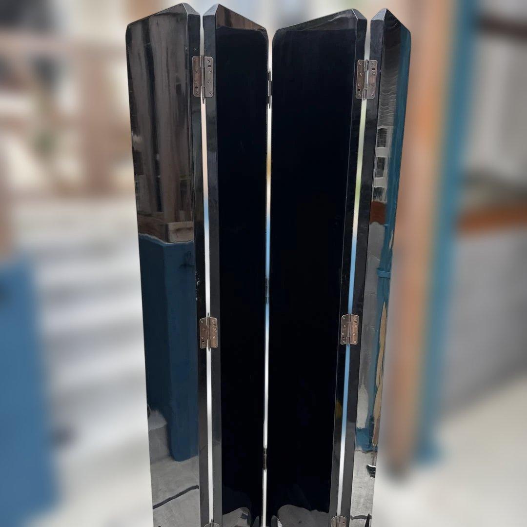 (40) [美しい] スクリーン　パーテショ衝立　屏風　美術　屏風　鶴　螺鈿細工