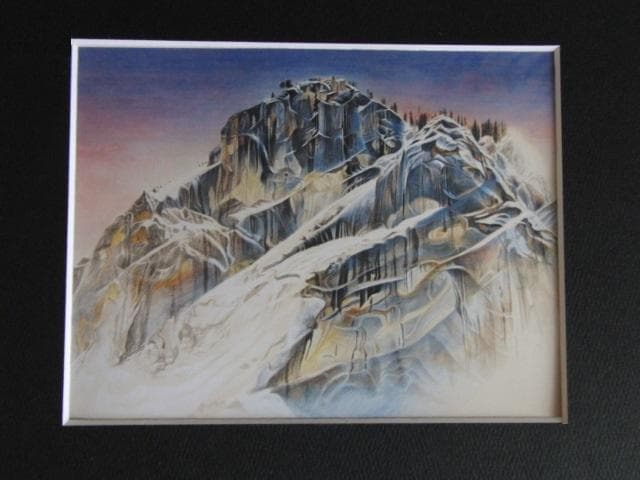 大野廣子、【グレーシャーポイント】、希少な額装用画集より、新品額装付、状態良好