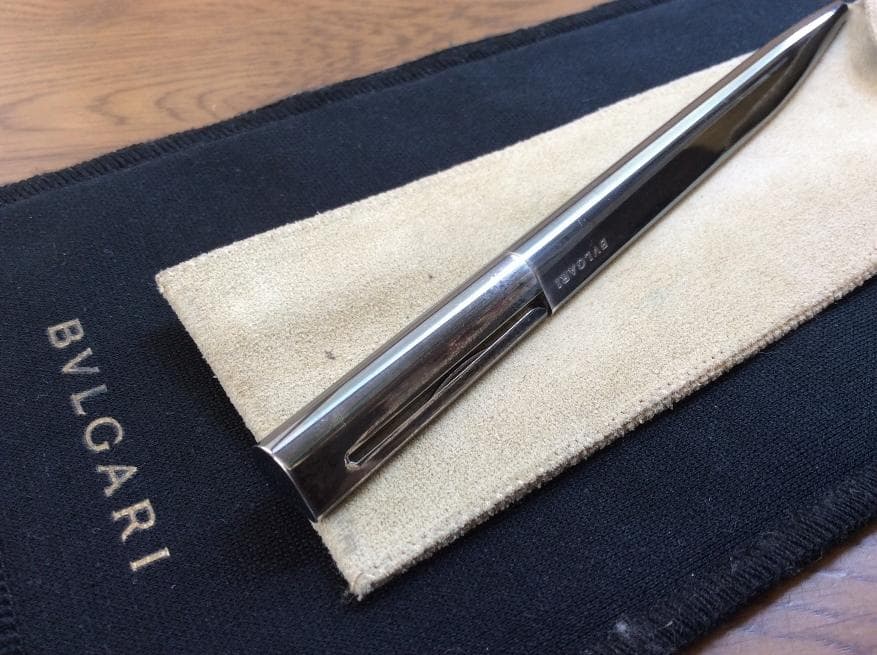 ability様　BVLGARI　シルバー　ボールペン　青インク