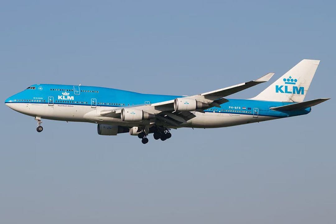 KL 国旗カット B747-400M KLMオランダ航空 Aviationtag