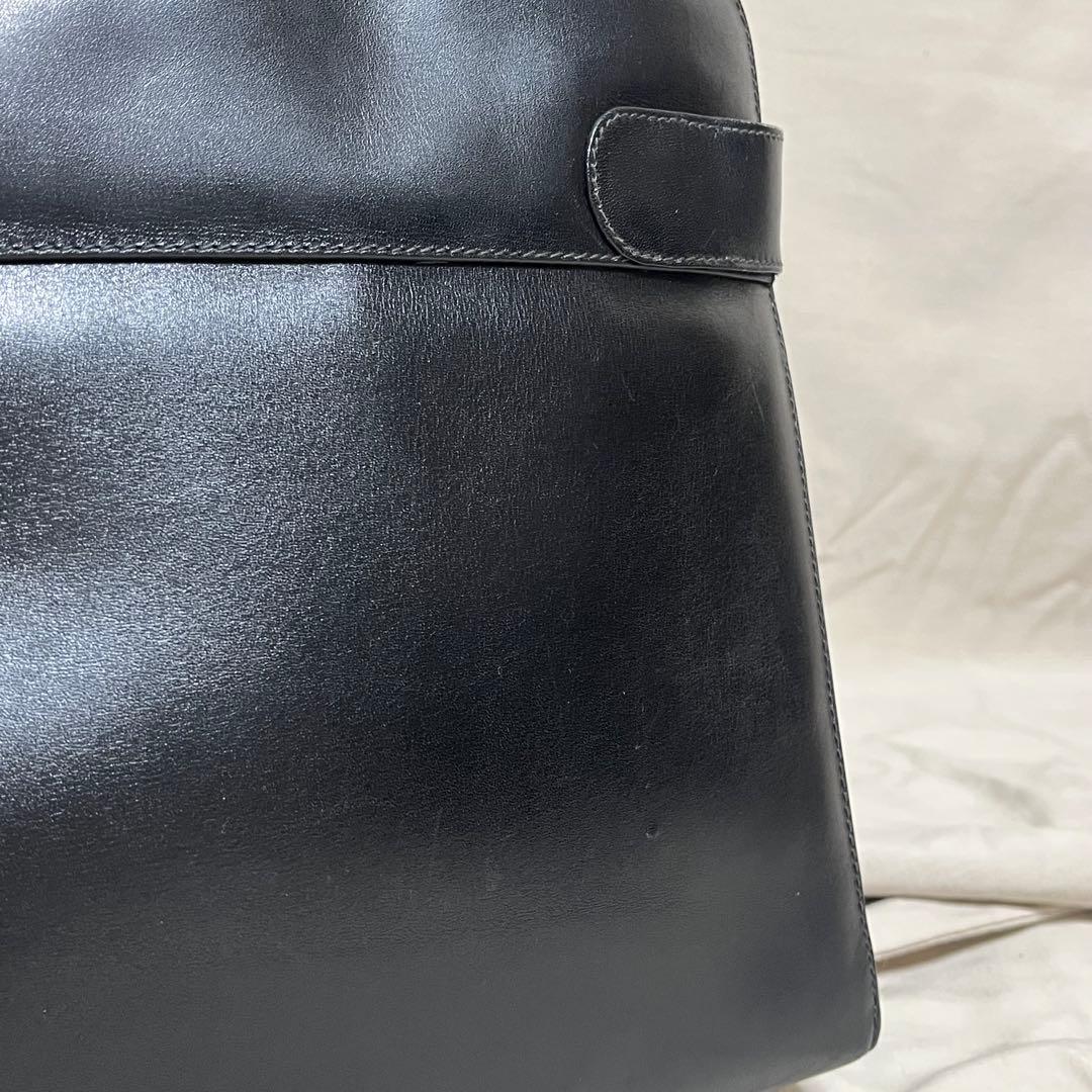 バレンシアガ　ハンドバッグ　オールレザー　BB ロゴ金具　イタリア製　黒