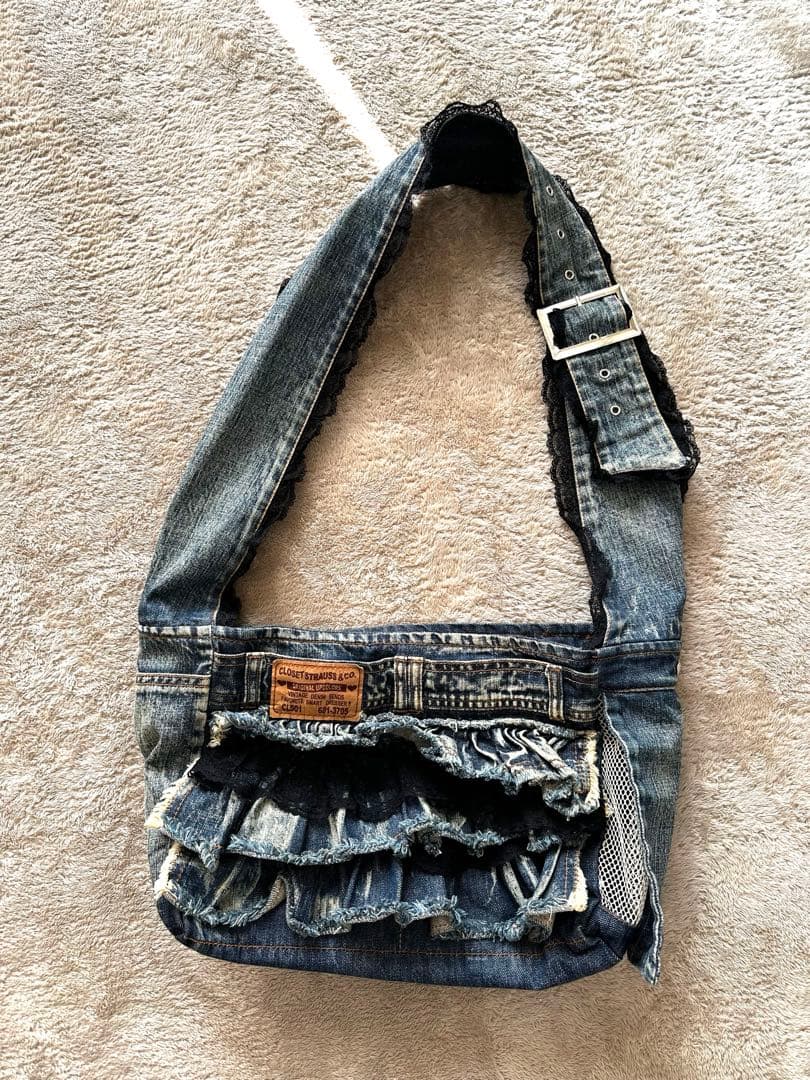 CLOSET STRAUSS & CO. デニムフリルスリングCL501