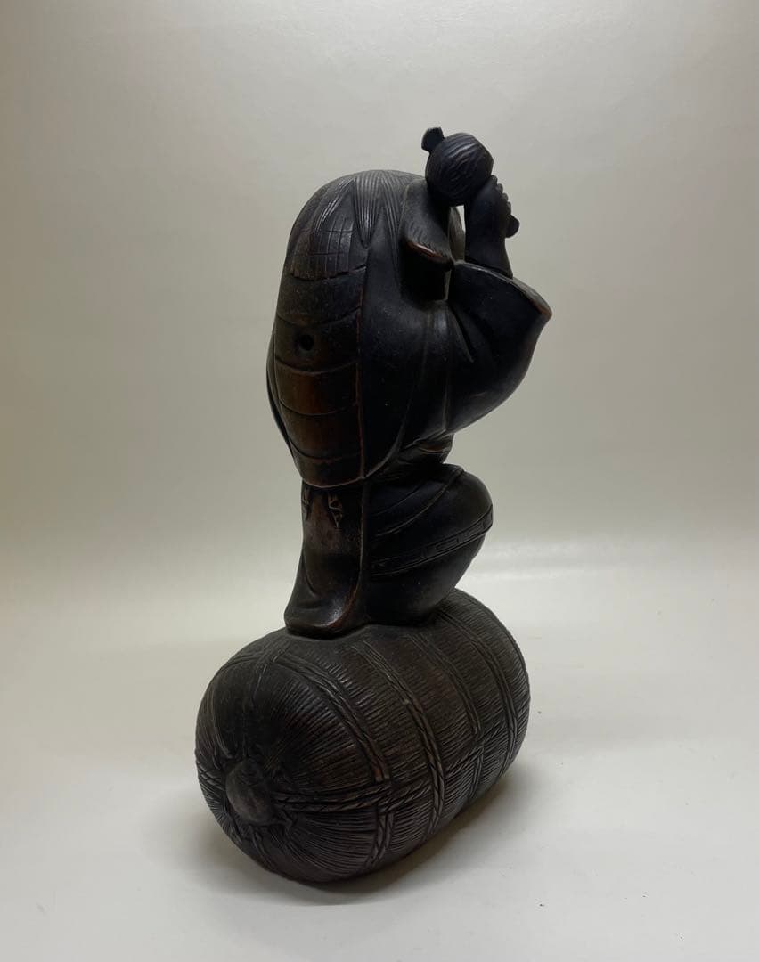 古備前　獅子被　獅子舞　細密細工　大黒天　七福神　縁起物　置物