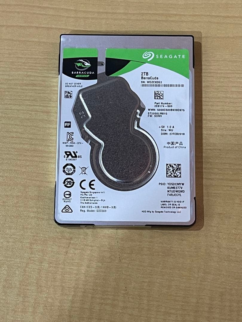 Barracuda 2.5 インチ HDD 2TB