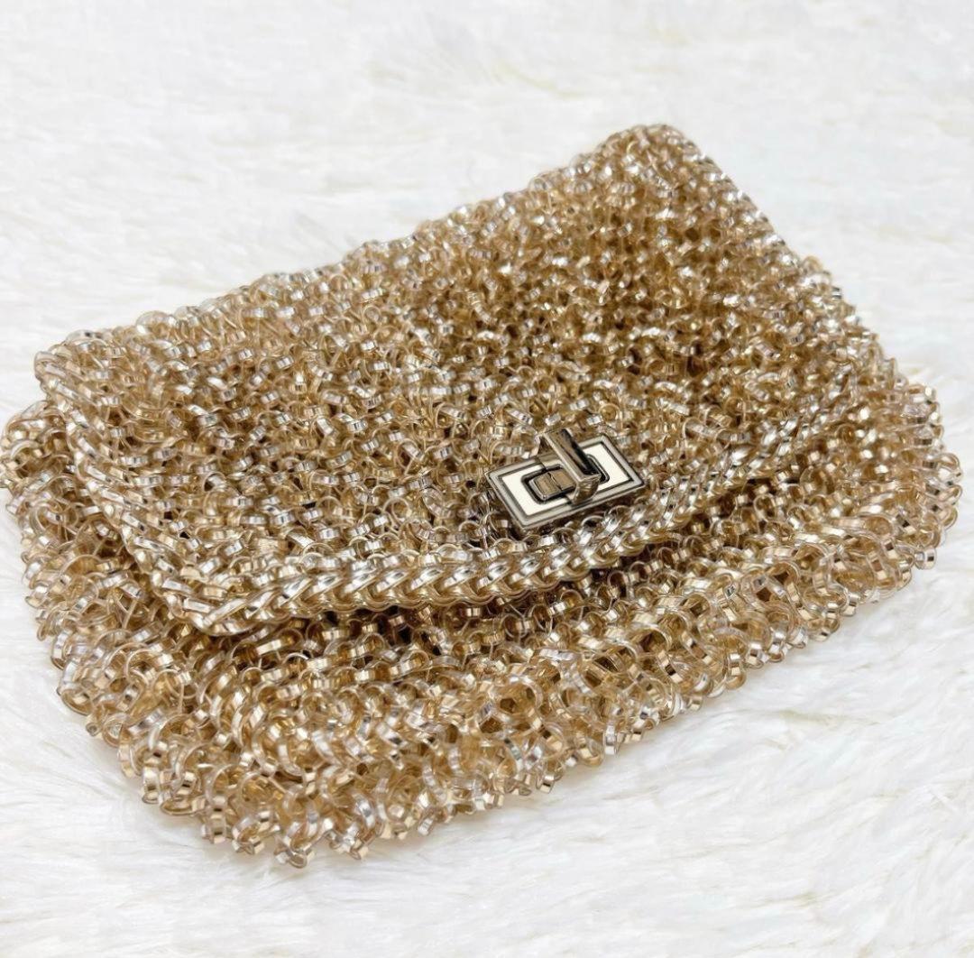 アンテプリマ ショルダーバッグ ルッケット ターンロック　ゴールド