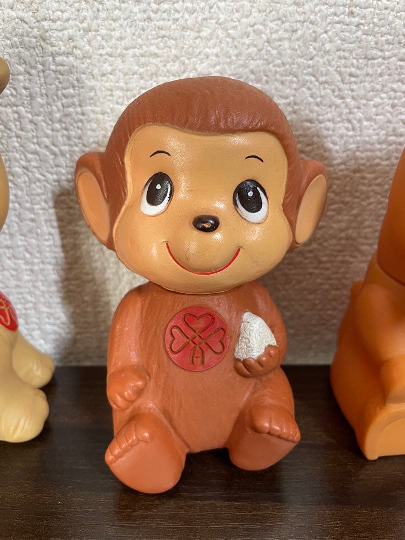 【当時物】昭和レトロ アンティークソフビ貯金箱 農協／農林中金ソフビ貯金箱