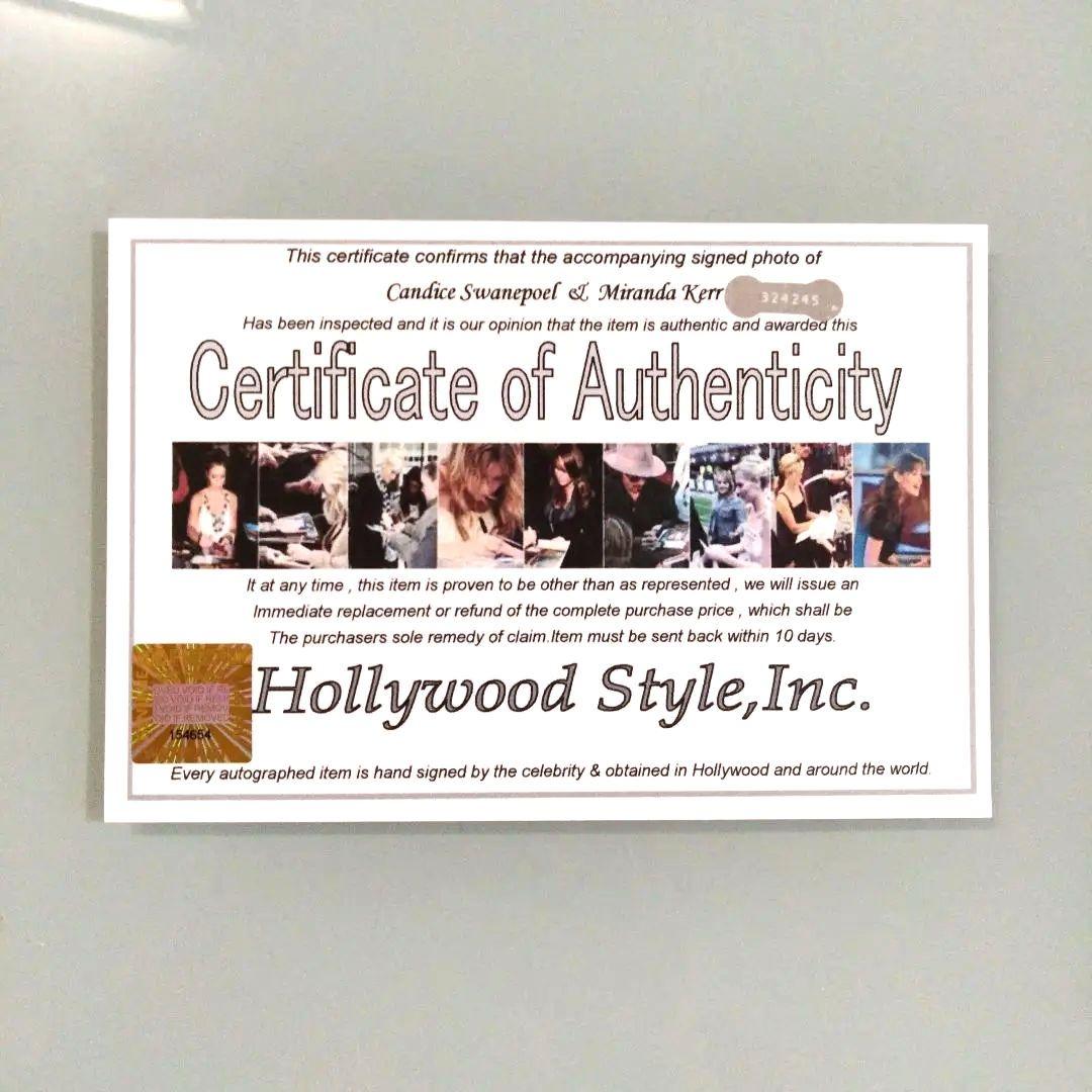 ミランダ・カーとキャンディス・スワンポール直筆サイン入り超 大型写真…