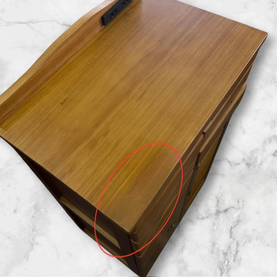 【新品・未使用】　FAX台　電話台　キャビネット　チェスト　鍵付き