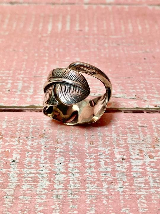 あーちゃん様専ネイティブスピリット　フェザーリング　スターリングシルバー　925