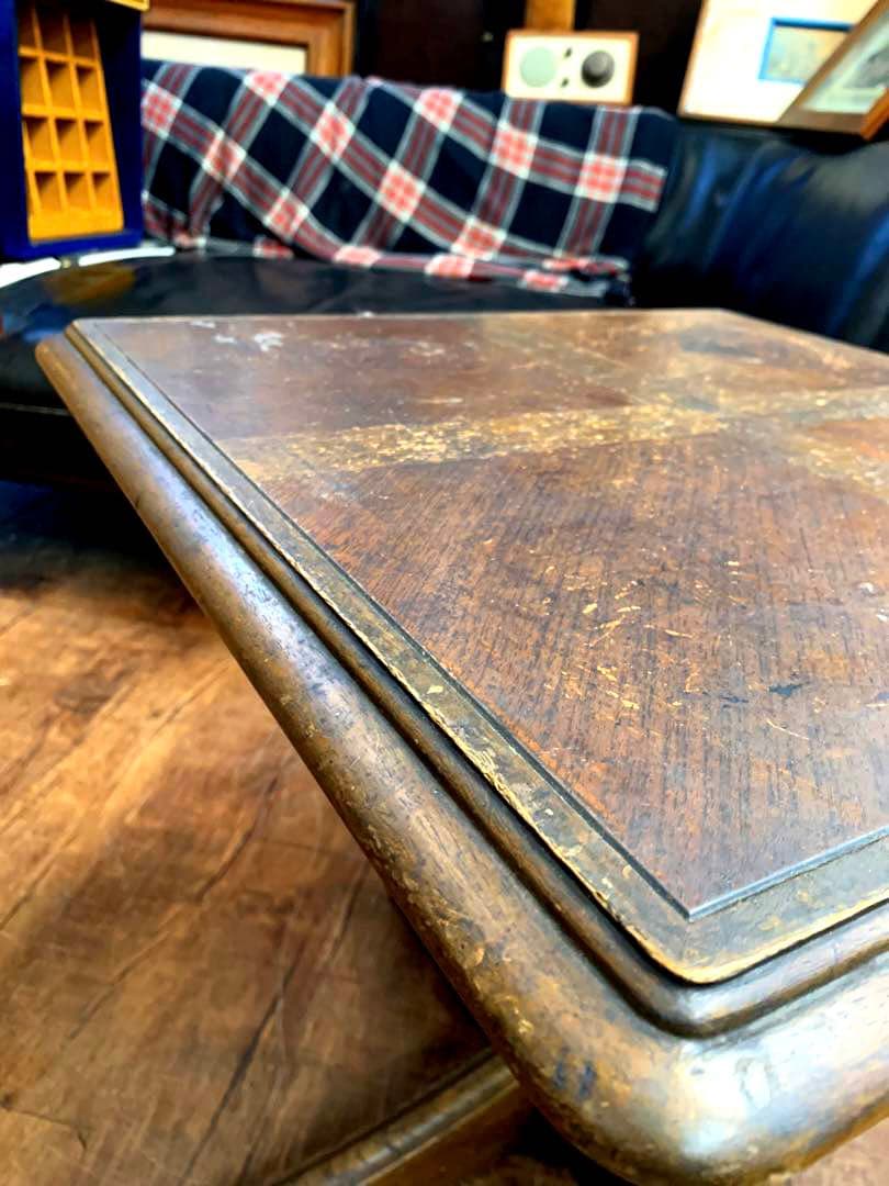 レア　ヴィンテージ 孔雀maruni エジンバナラ&チーク　サイドテーブル