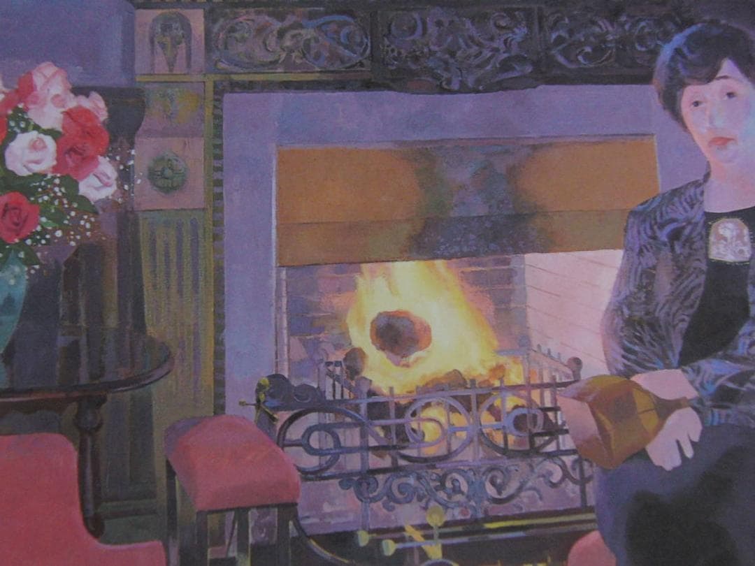 宮下実、【晩秋紀行】、希少な額装用画集より、新品額装付、状態良好