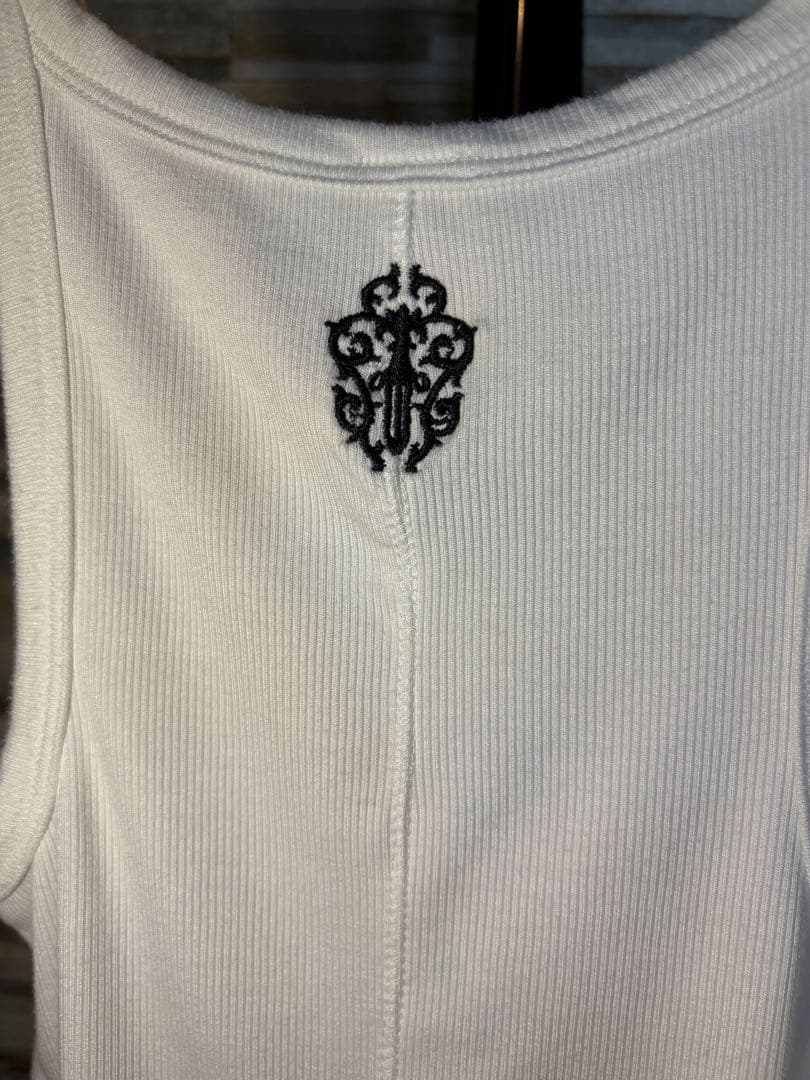 CHROME HEARTS ダガーリブタンクトップ ホワイト