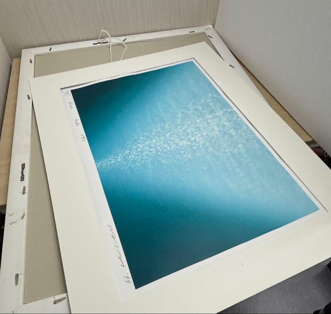 ★笠井正博 blue hole 大型シルクスクリーン 50部限定 版画 絵画