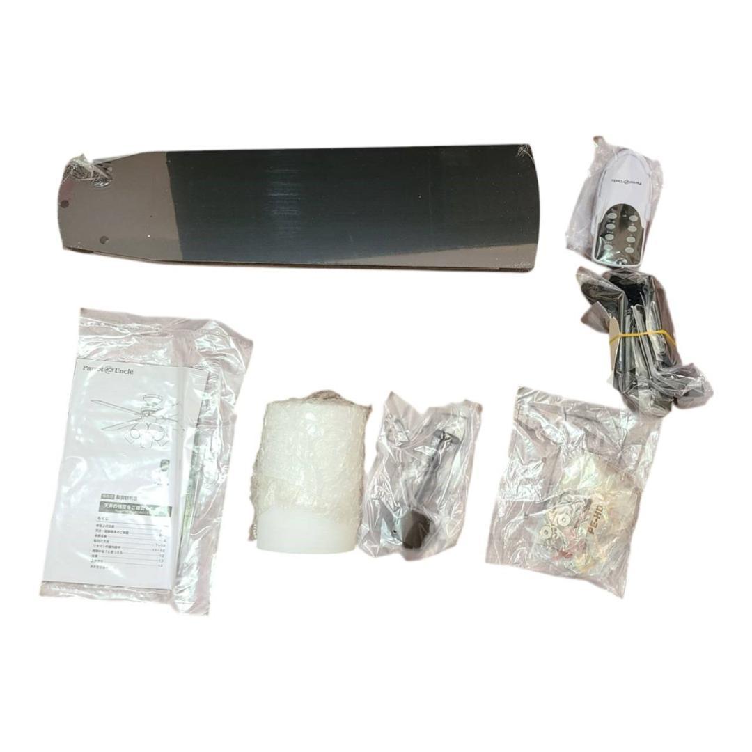 ブラック シーリングファンライト 5灯タイプ 照明 リモコン式 LED対応3