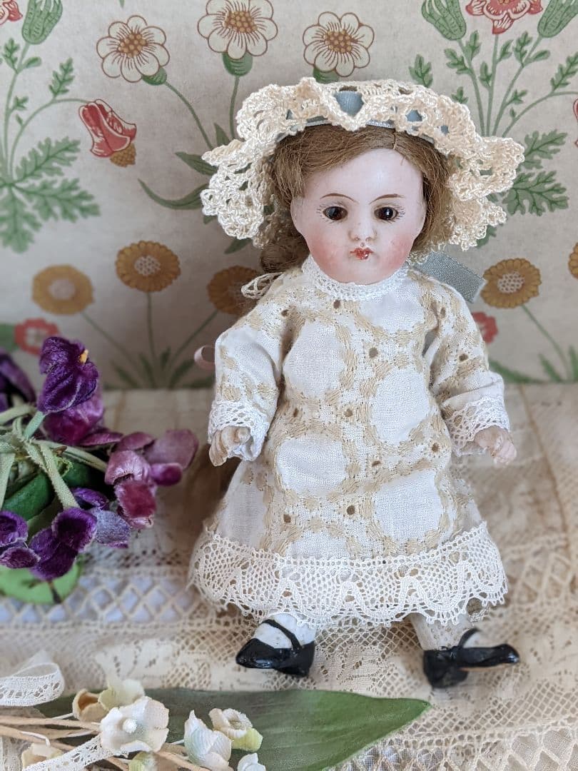 【f】アンティークビスクドール　ミニョネット　ケストナー150