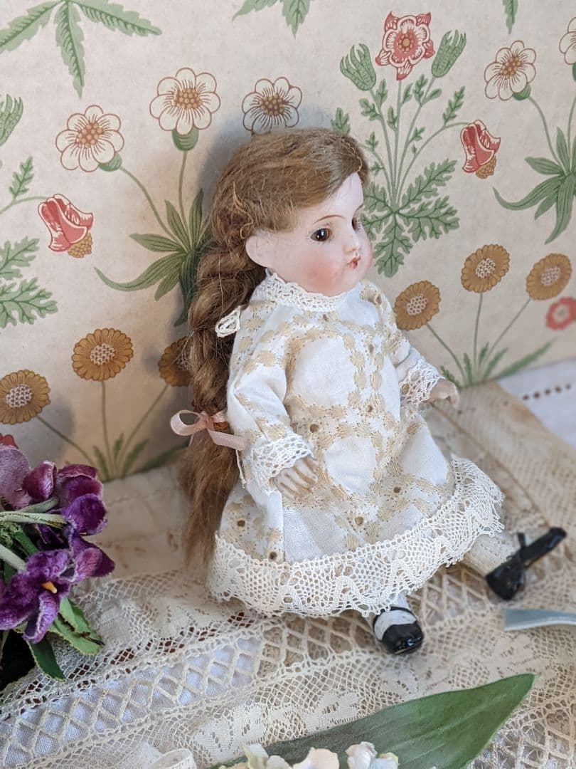 【f】アンティークビスクドール　ミニョネット　ケストナー150