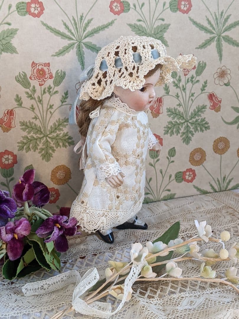 【f】アンティークビスクドール　ミニョネット　ケストナー150