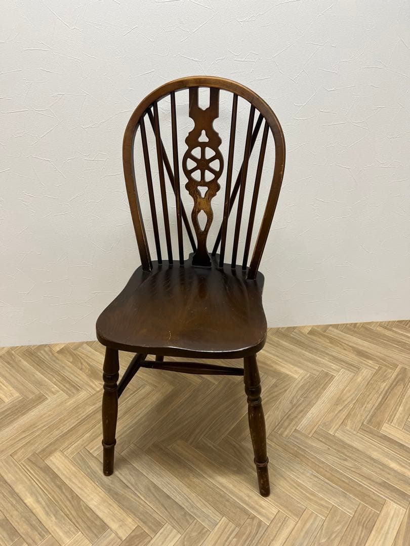 アンティーク家具　椅子　イス　ウィンザーチェア ダークブラウン 木製　70B