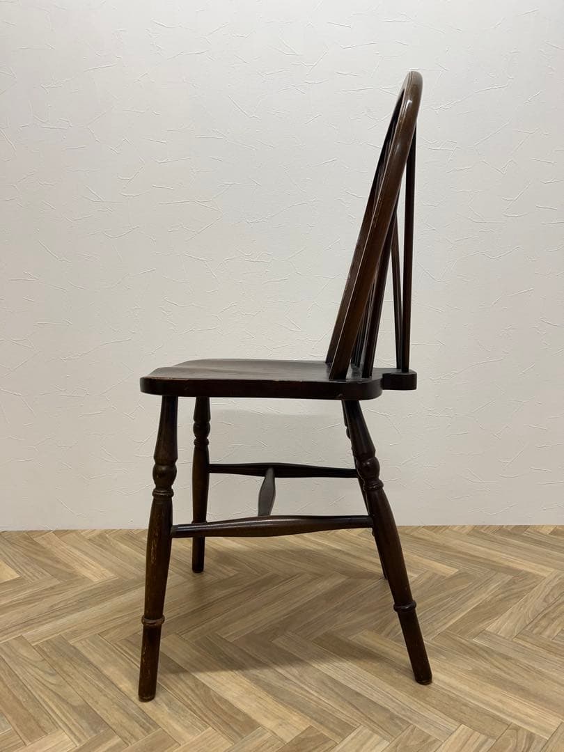 アンティーク家具　椅子　イス　ウィンザーチェア ダークブラウン 木製　70B