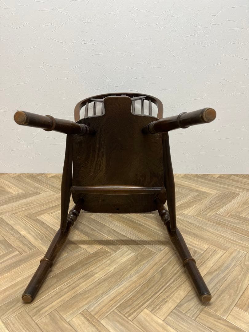 アンティーク家具　椅子　イス　ウィンザーチェア ダークブラウン 木製　70B