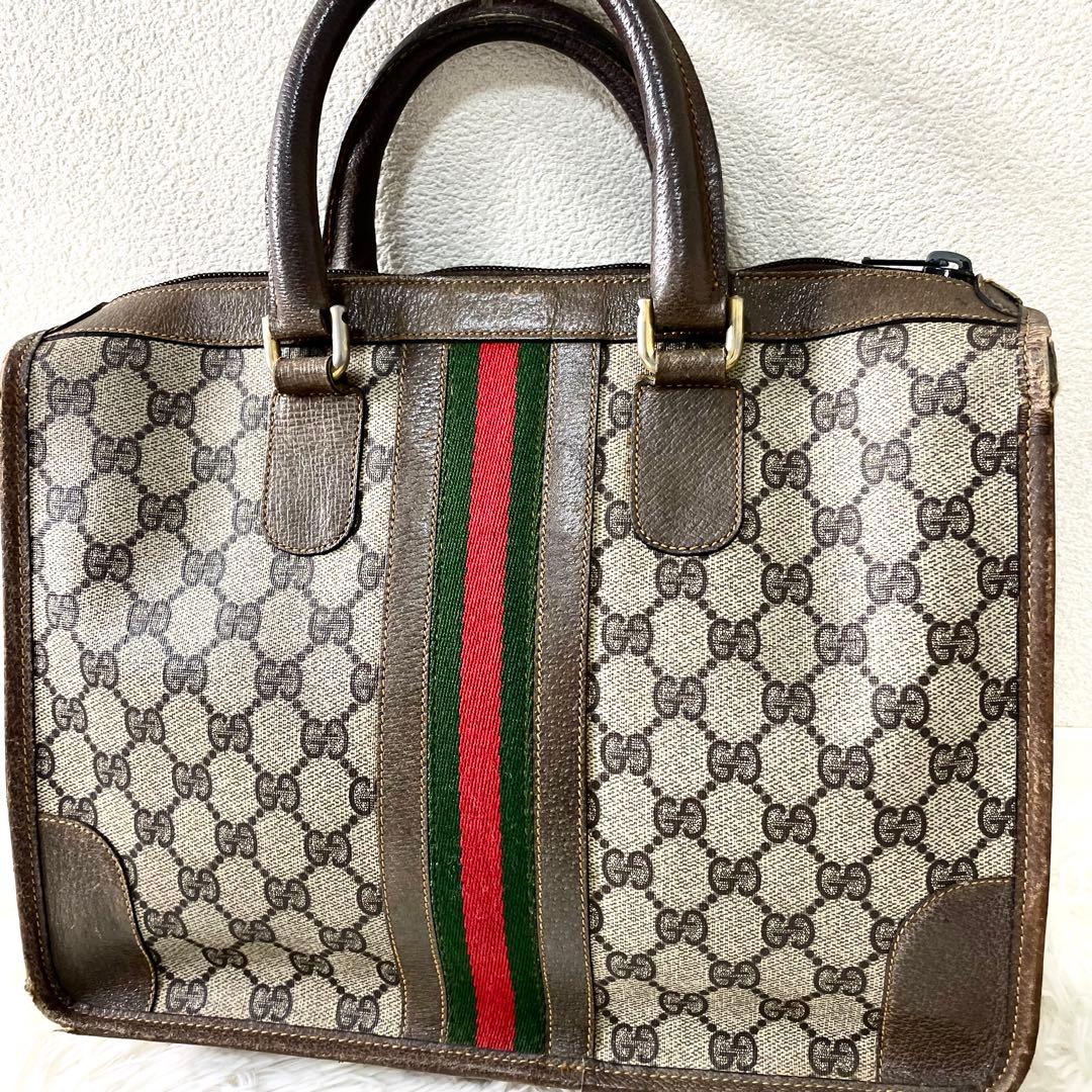 グッチ　GUCCI ハンドバッグ　シェリーライン　レディース 手提げ　ブラウン系