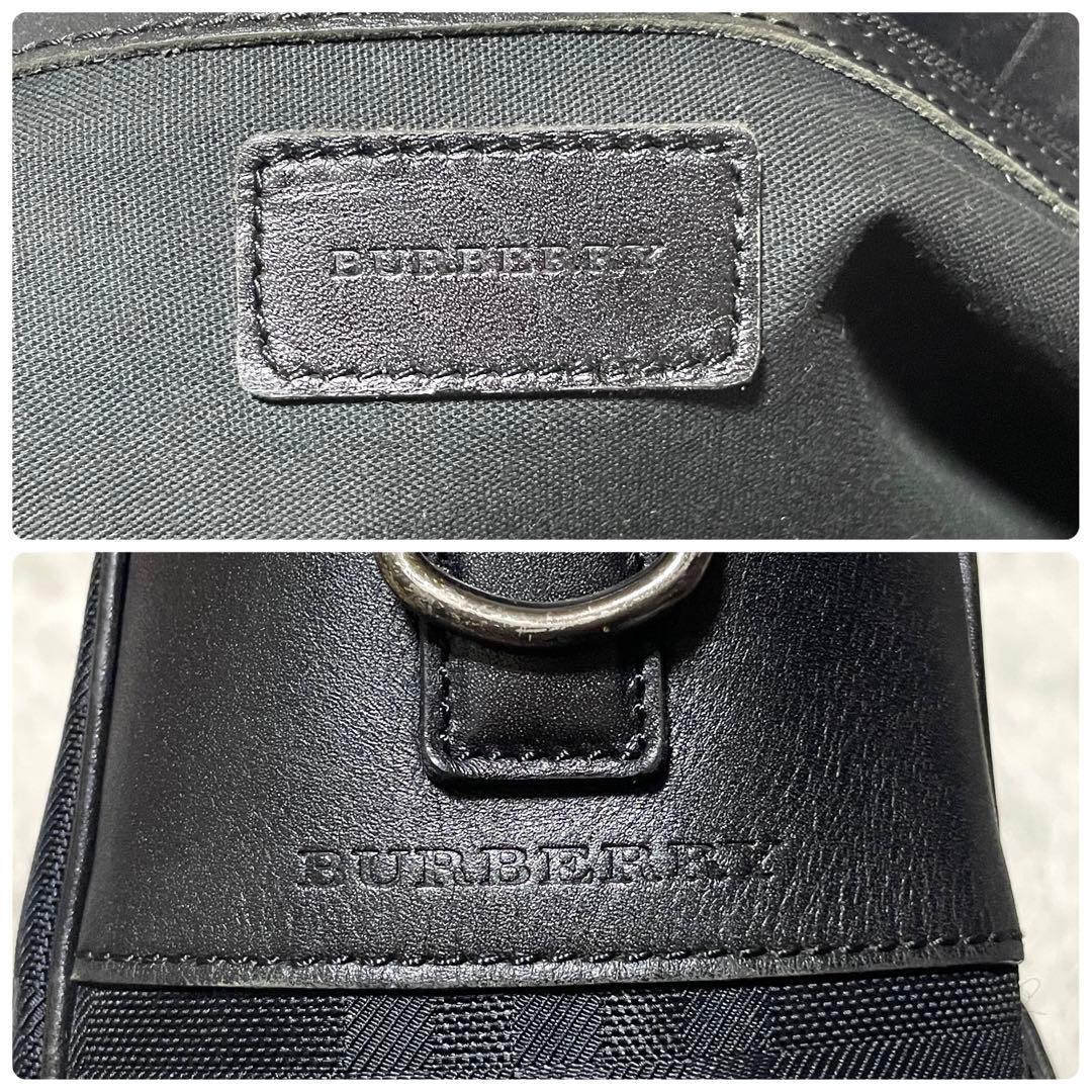 【良品】Burberry バーバリー　ブリーフケース　キャンバス　ブラック　黒