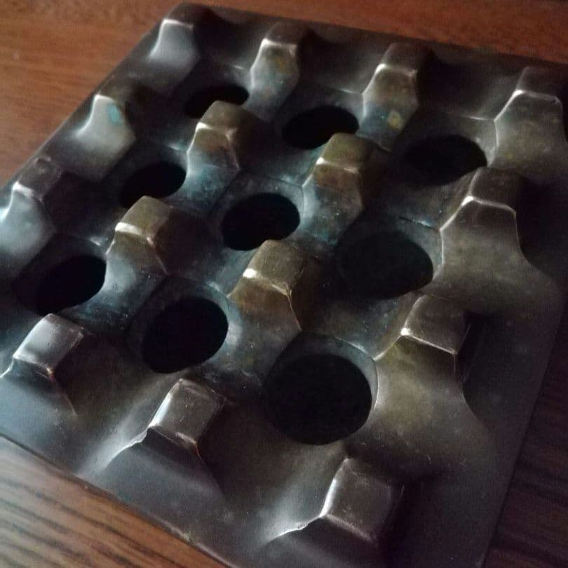 逸品　真鍮　灰皿　ミッドセンチュリー　オブジェ　スウェーデン　インダストリアル