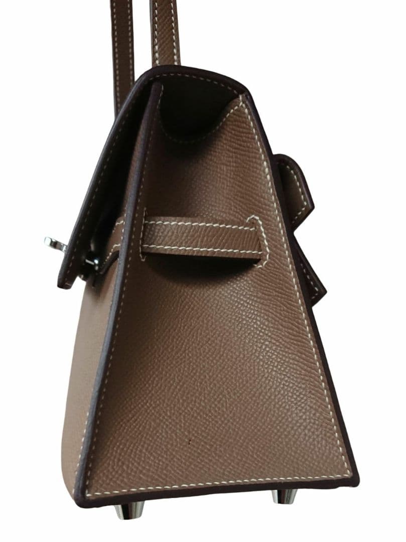 SALE!!極無秩序アシンメトリー ブラウンレザーショルダーバッグ