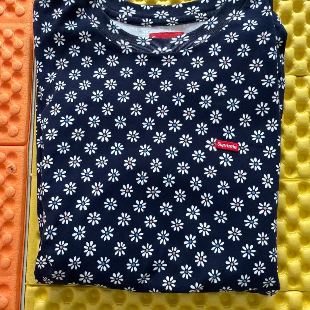 Supreme 花柄 Tシャツ M ネイビー