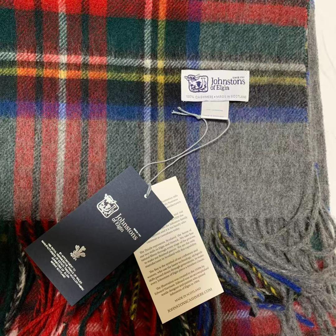 ジョンストンズ カシミア 大判ストール マフラー グレースチュワート