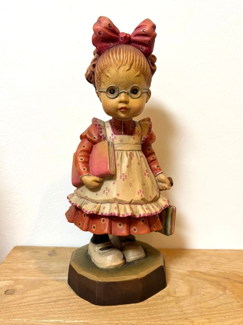 アンリ　人形　木製　置物　25センチ