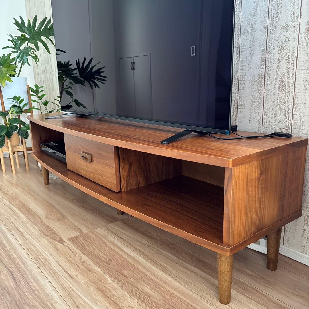 お値下げ‼️木製テレビボード ウォールナットカラー シンプルモダン