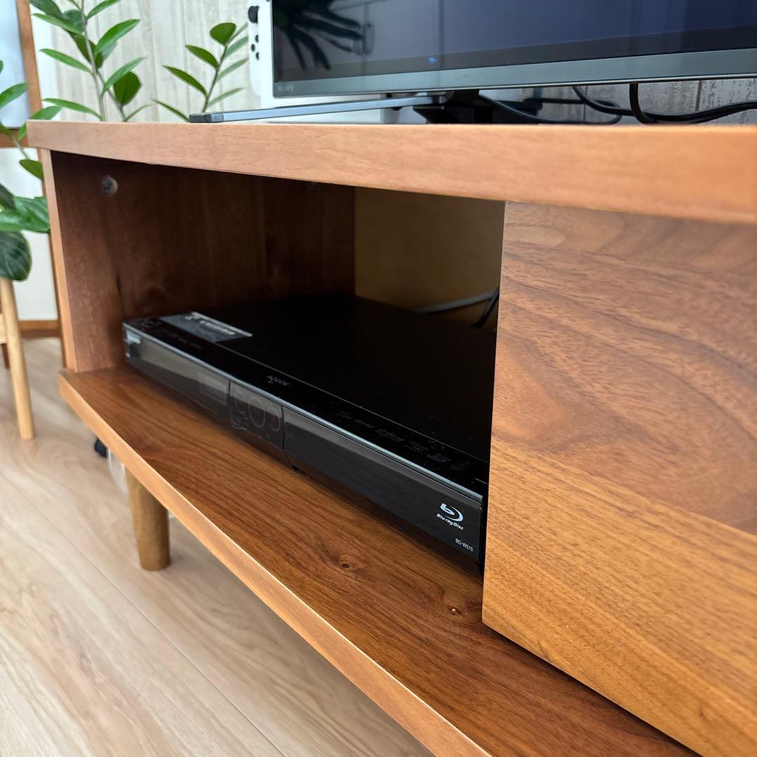 お値下げ‼️木製テレビボード ウォールナットカラー シンプルモダン