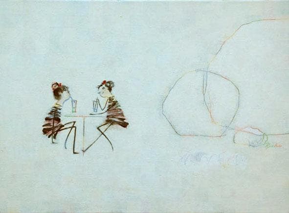 油絵 菅家令子 絵 絵画 インテリア 額付(黒) F4-081714可愛い女の子