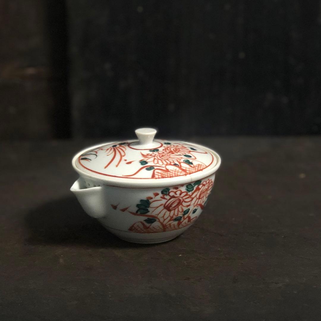 三浦竹泉　赤絵煎茶器セット