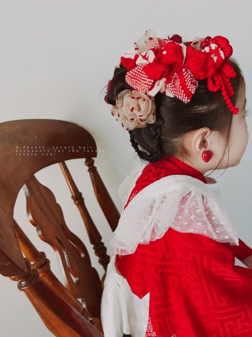 Q*n様 七五三　七五三髪飾り　ヘッドドレス　着物髪飾り　リメイク髪飾り　033