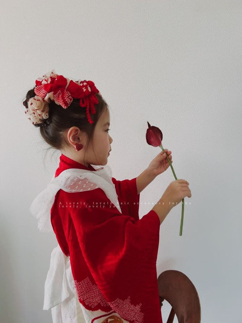 Q*n様 七五三　七五三髪飾り　ヘッドドレス　着物髪飾り　リメイク髪飾り　033