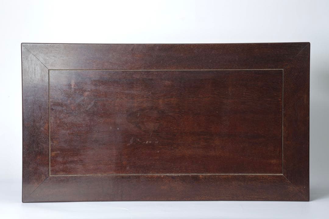 中国美術 細密彫刻 唐木 座卓 紫壇 香炉台 テーブル 机 時代物 骨董品