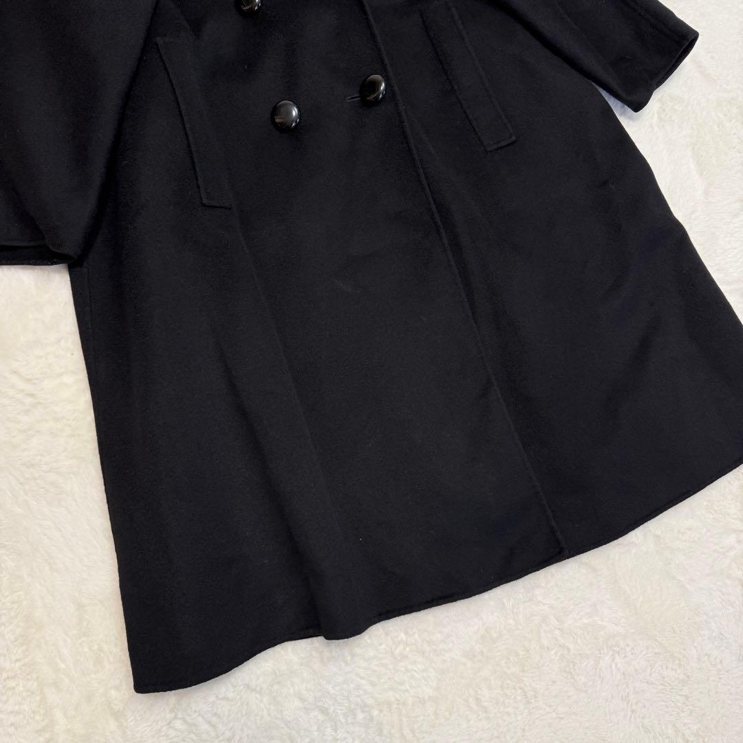 美品 最高級コロンボ カシミヤ ダブルチェスターコート イタリア製 F ブラック