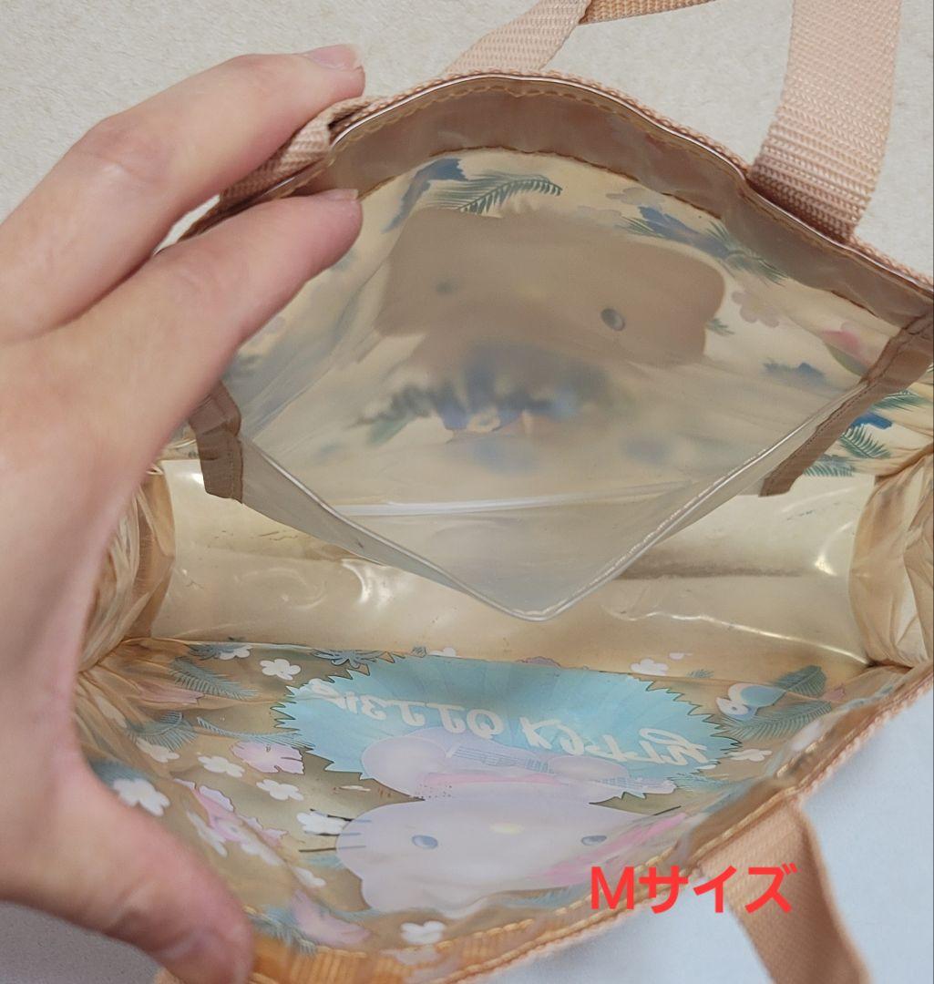 レア　日焼けキティ　ダニエル　ビニールトートバッグ　ハイビスカス　ハワイ　アロハ