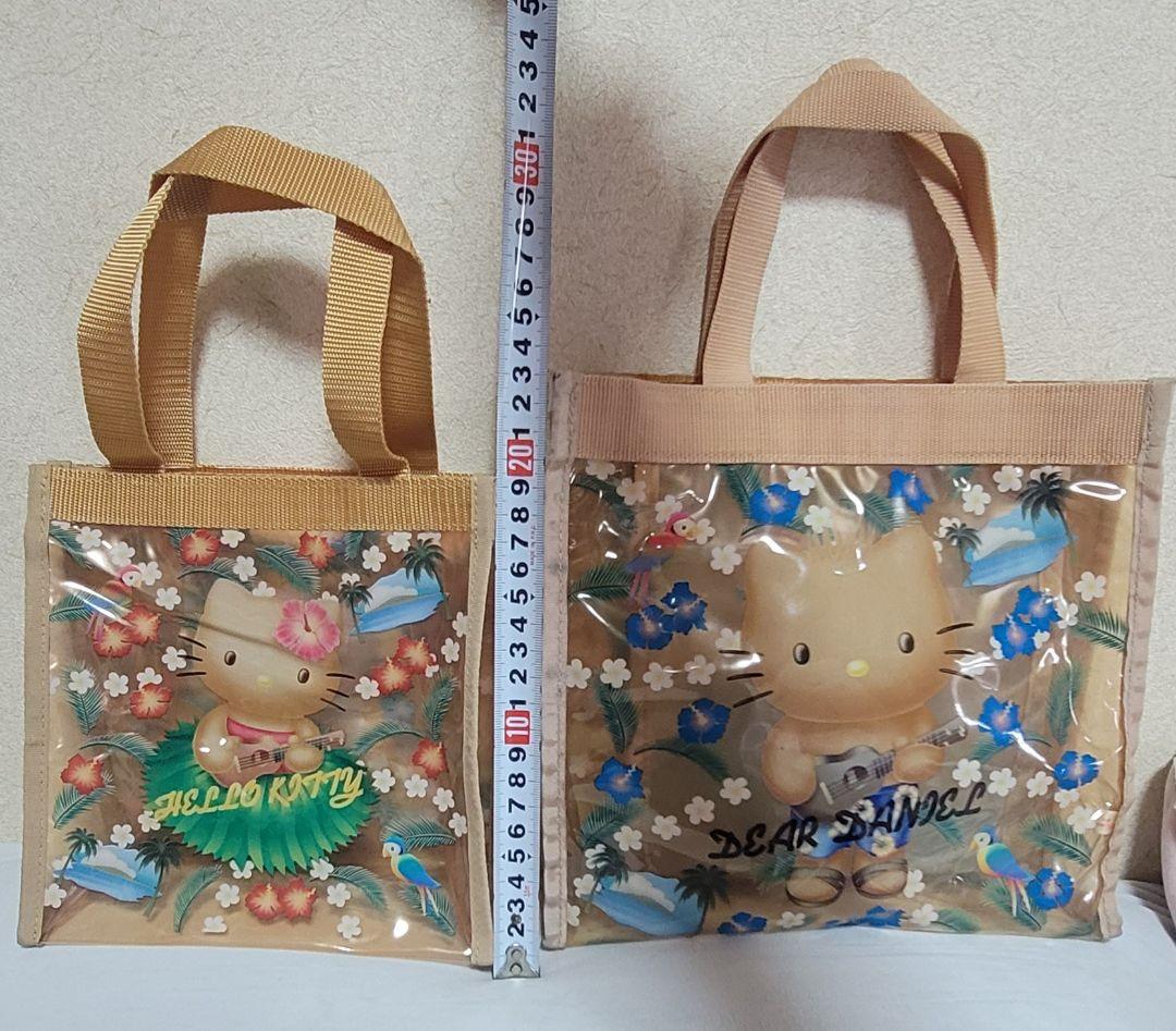 レア　日焼けキティ　ダニエル　ビニールトートバッグ　ハイビスカス　ハワイ　アロハ