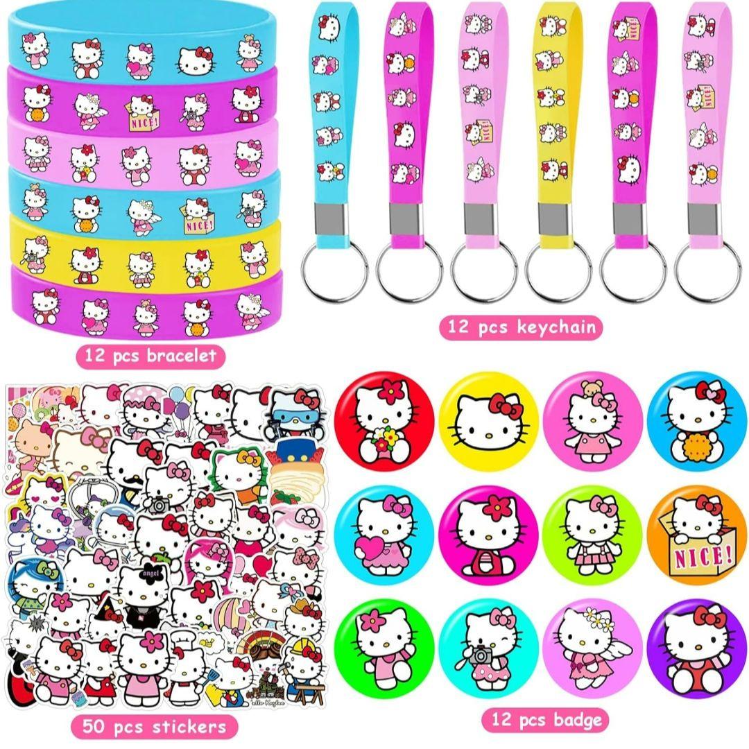✨新品未使用 キティ 缶バッジ キーホルダー シール バンド