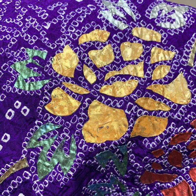 407aj104☆振袖 着物＆袋帯 総絞り 十三参り 成人式☆美品